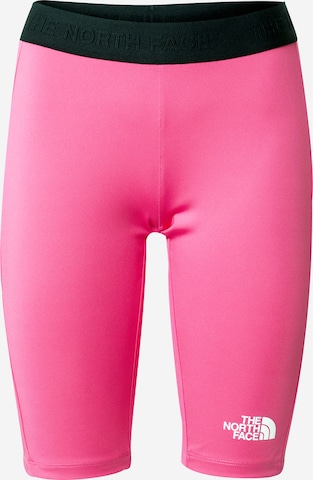 THE NORTH FACE - Skinny Calças de desporto em rosa: frente