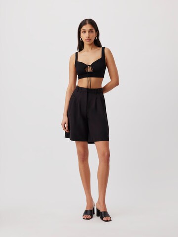 LeGer by Lena Gercke Loosefit Παντελόνι πλισέ 'Athina' σε μαύρο