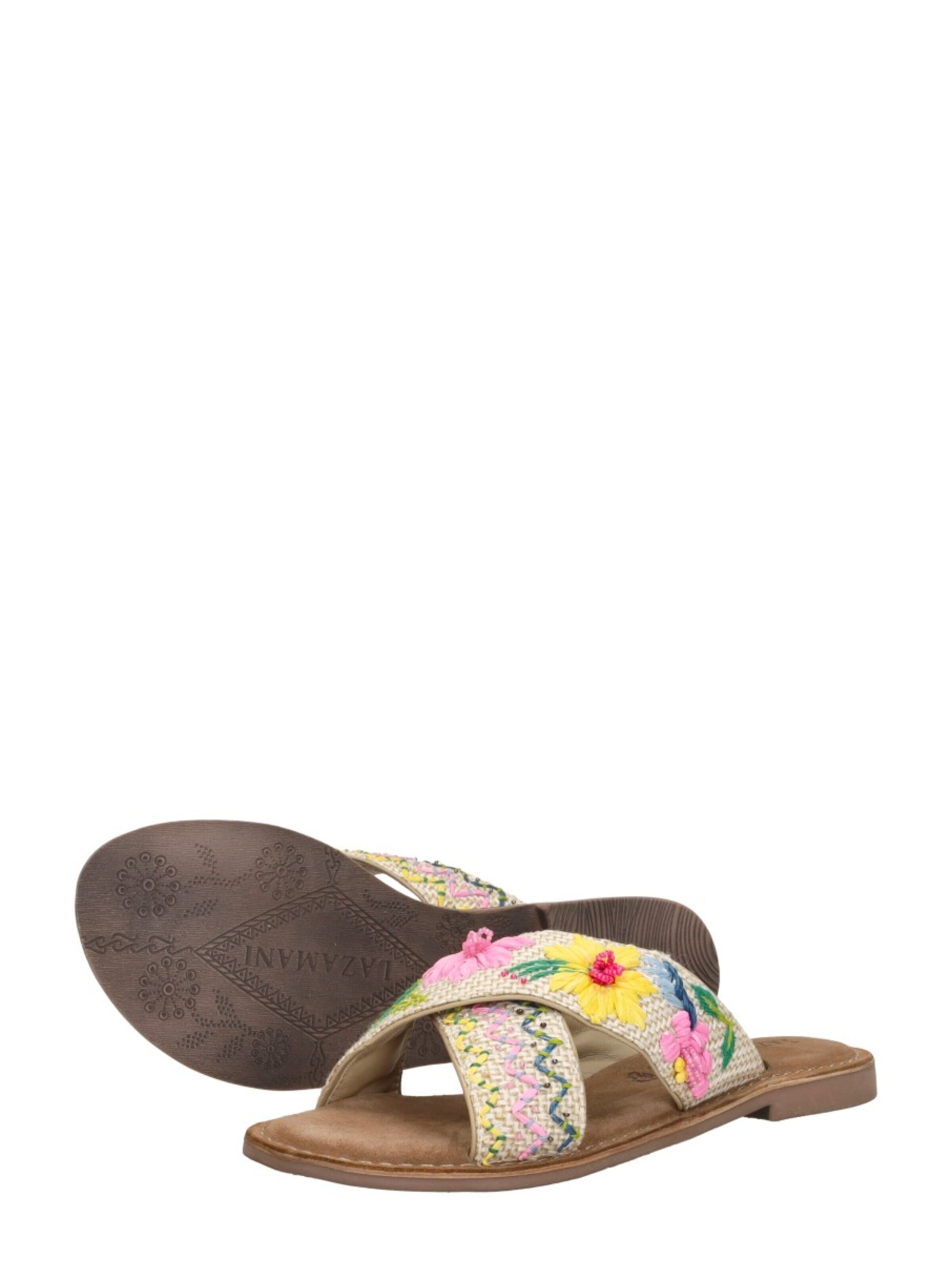 Pantoufle 'Open Teen' LAZAMANI en beige