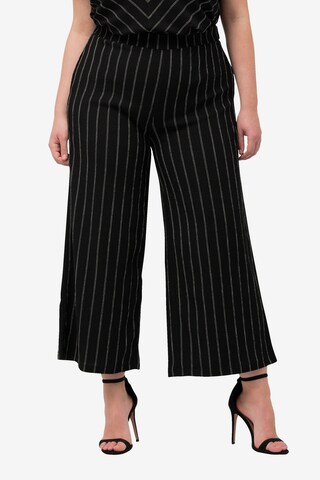 Wide leg Pantaloni de la Ulla Popken pe negru: față