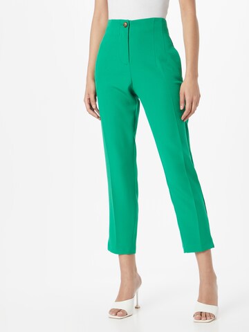 Dorothy Perkins Slim fit Trousers with creases in Green: front