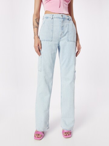 Regular Jeans cargo Trendyol en bleu : devant