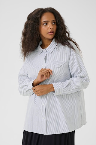 KAFFE CURVE Blouse 'Osina' in Wit: voorkant