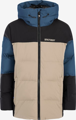 PROTEST Athletic Jacket 'PRTJustin JR' in Brown: front