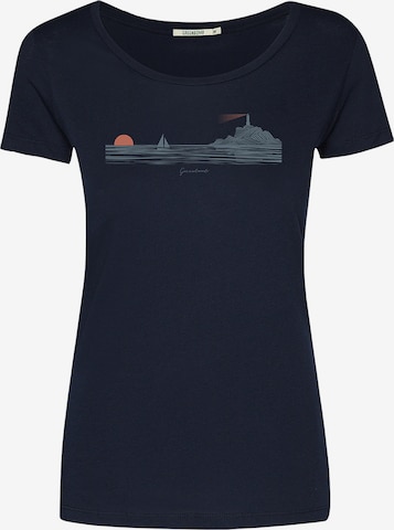 GREENBOMB Shirt 'Nature Lighthouse' in Blue: front