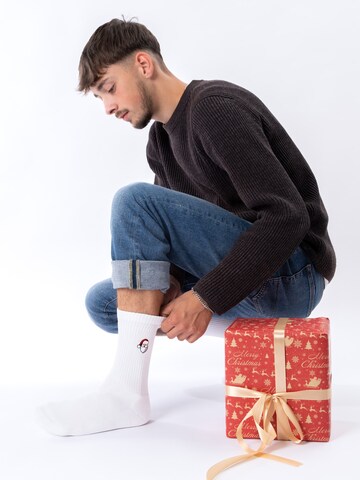 Occulto Socks 'Claus' in White