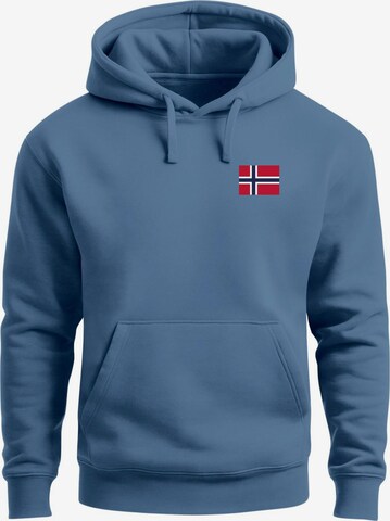 Neverless Sweatshirt 'Norwegen' in Blau: Vorderseite