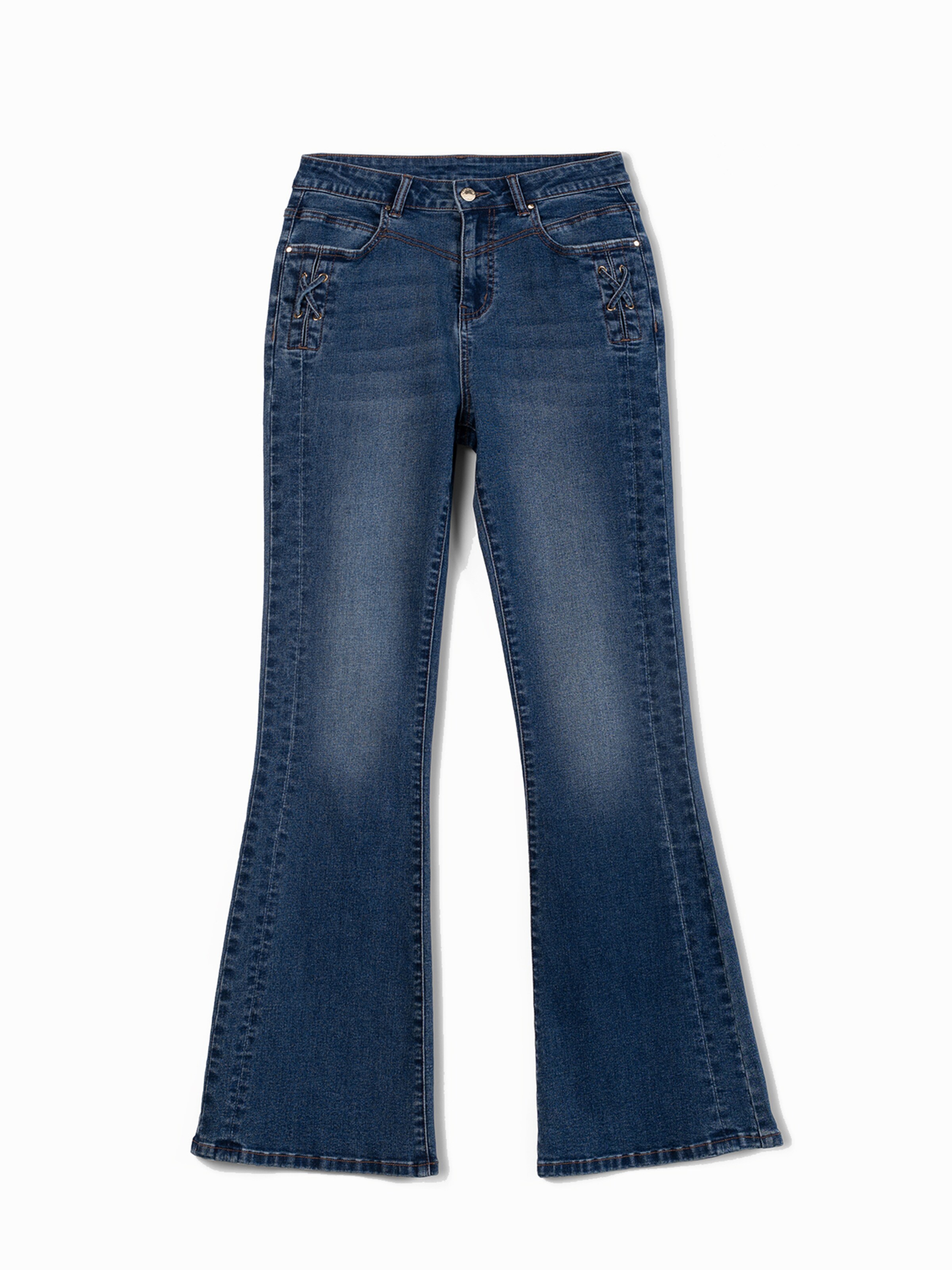 Camomilla Italia Flared Jeans 'Cindy' in Blue: front