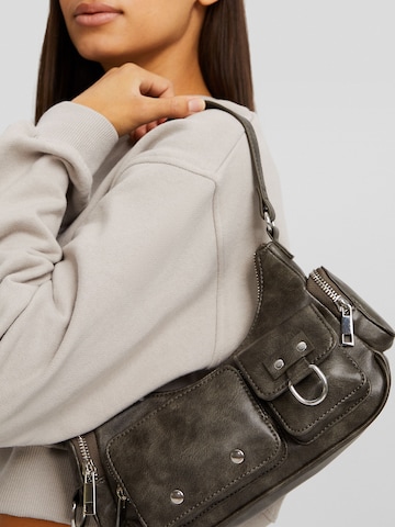 Bershka Shoulder Bag in Grey