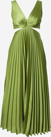 Abercrombie & Fitch Koktejl obleka | zelena barva: sprednja stran