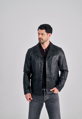 FREAKY NATION Tussenjas ' Blackjack-FN SSW ' in Zwart: voorkant