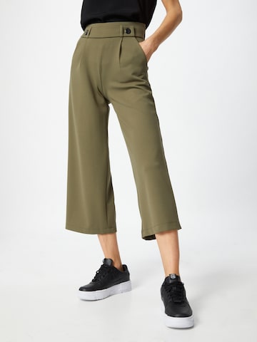 JDY Zvonové kalhoty Kalhoty se sklady v pase 'Geggo' – zelená: přední strana