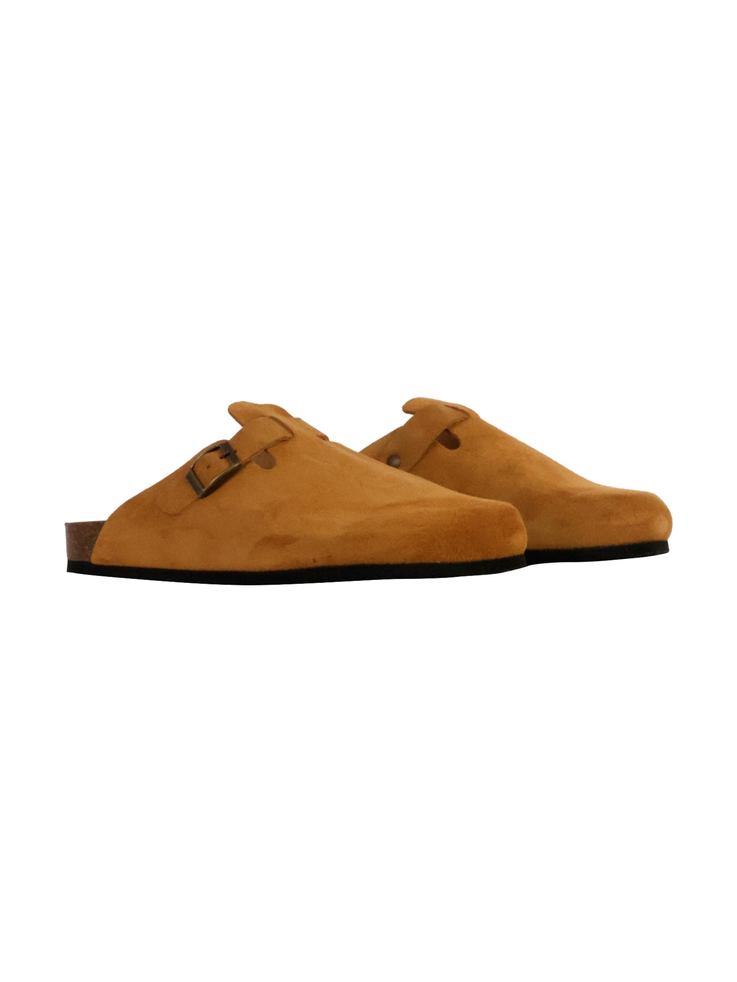 Tamaris Muiltjes 'Flache Pantoletten aus Leder' in Beige
