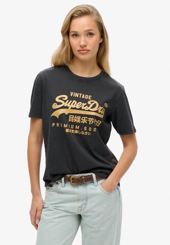 T-shirt Superdry en noir : devant