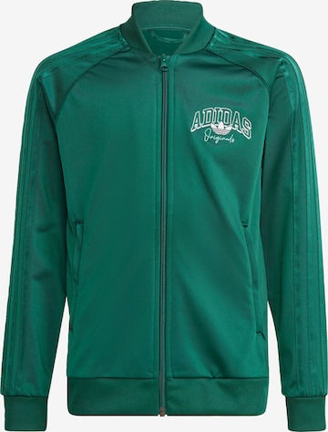 ADIDAS ORIGINALS Zip-Up Hoodie 'Coliate Graphic Sst' in Green: front