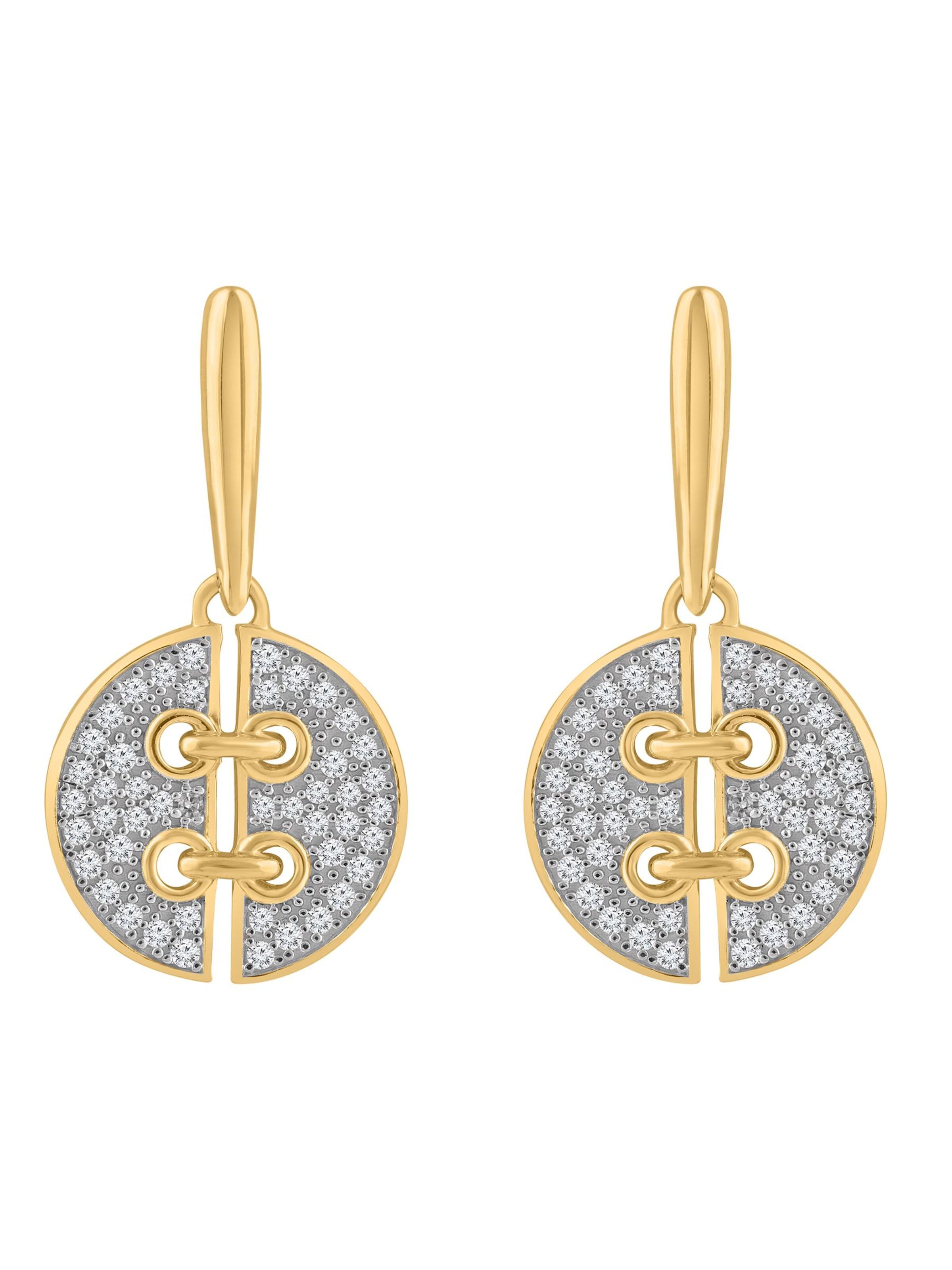 Diamant Exquis Earrings in Gold: front