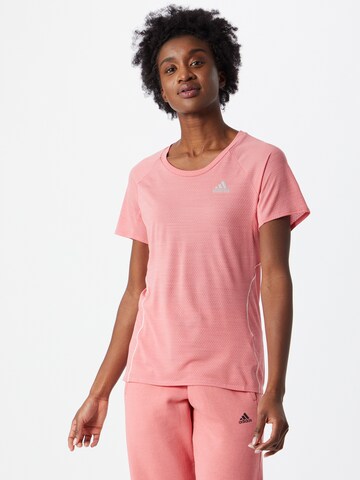 ADIDAS SPORTSWEAR - Camisa funcionais 'Runner' em rosa: frente