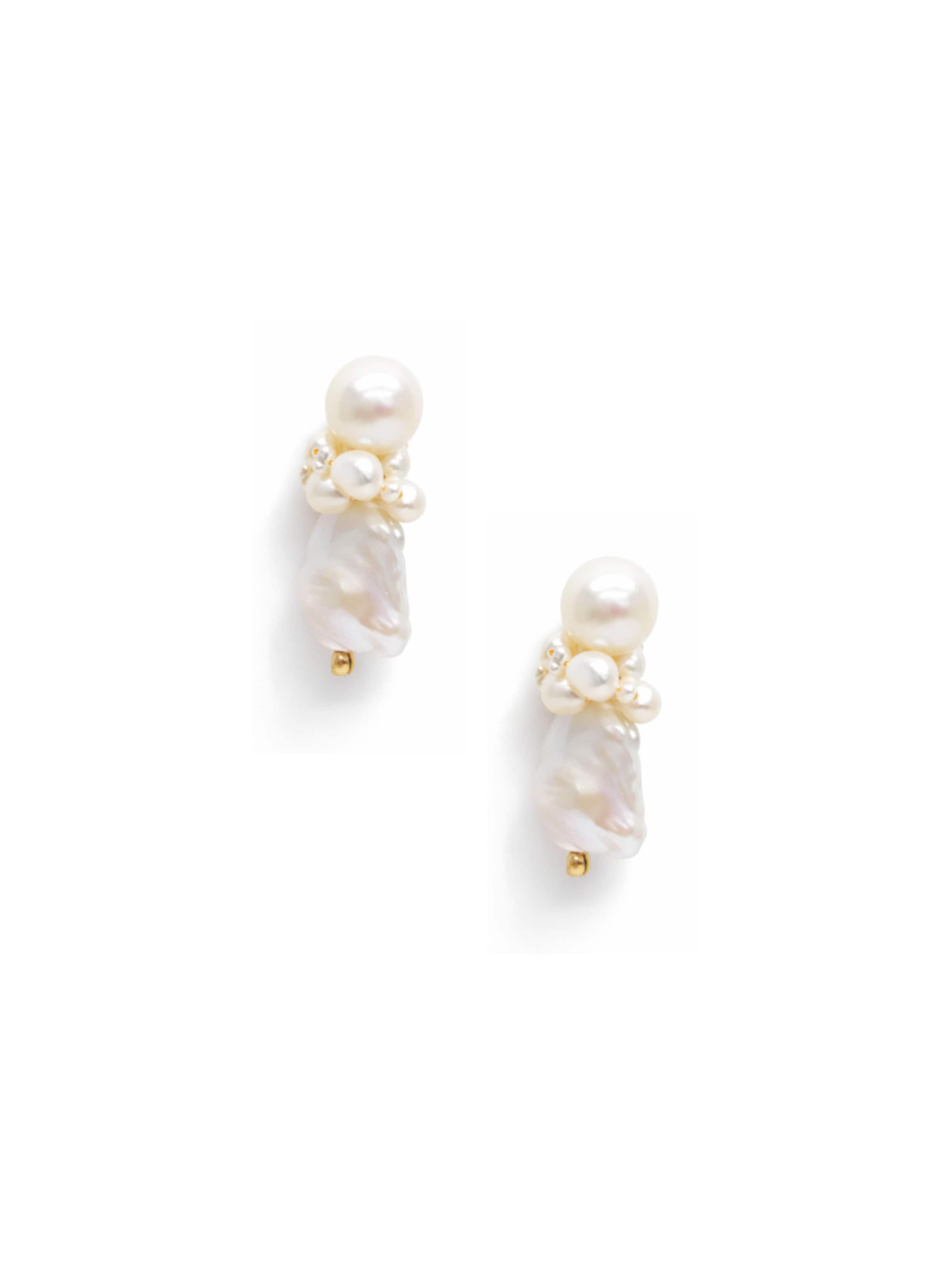 Boucles d'oreilles 'Boucles Willow' LA MAISON GISEL B. en blanc : devant