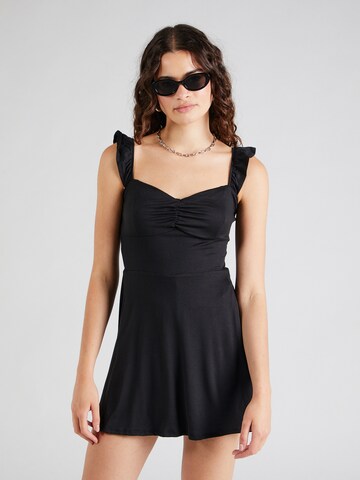 HOLLISTER Лятна рокля в черно: отпред