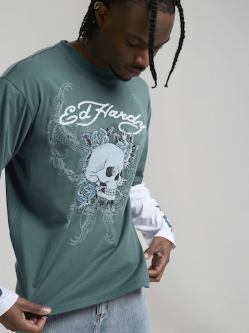 Ed Hardy - Camiseta '1971 Skull' en verde