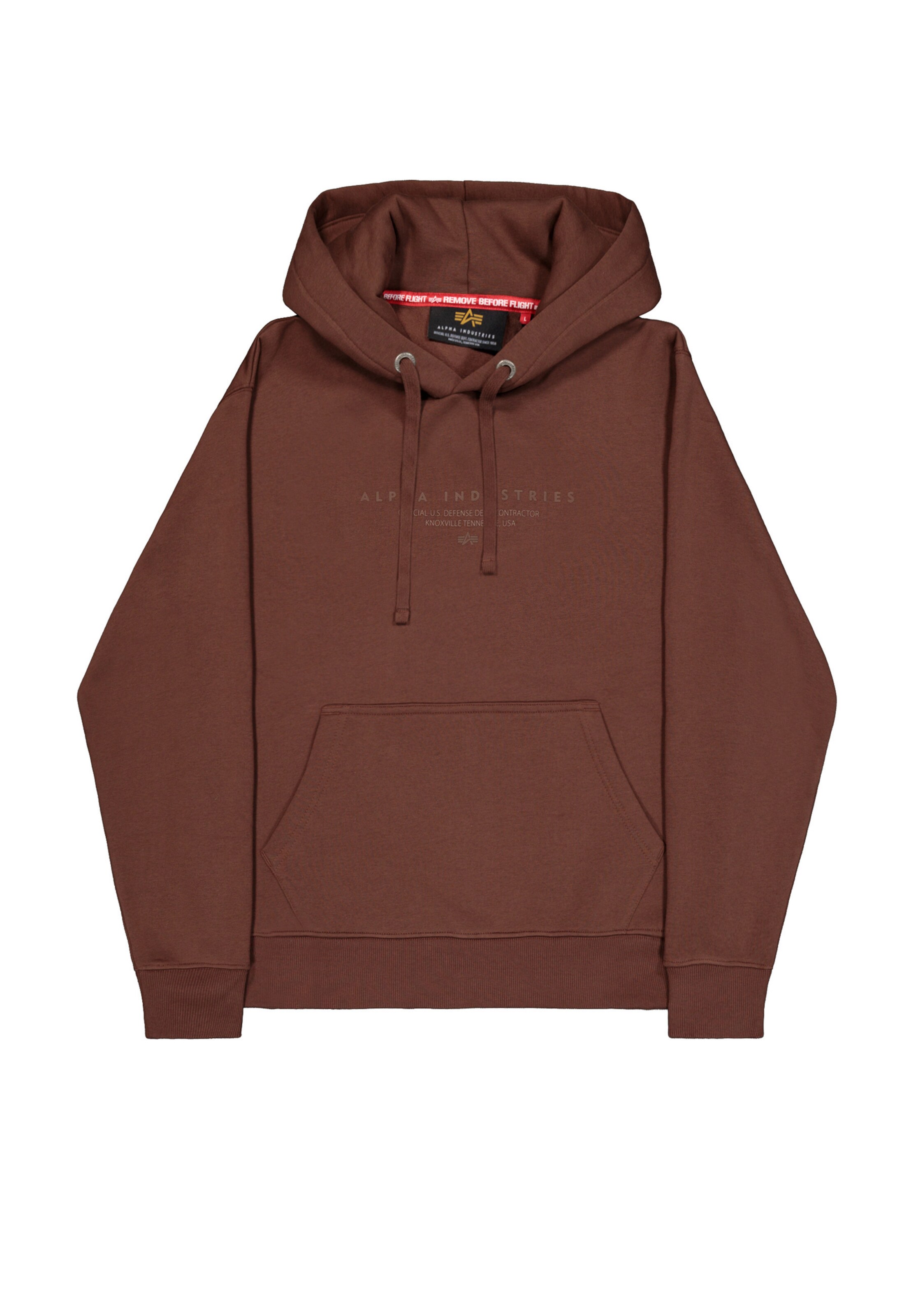 ALPHA INDUSTRIES Bluzka sportowa 'Dtm' w kolorze brązowy: przód