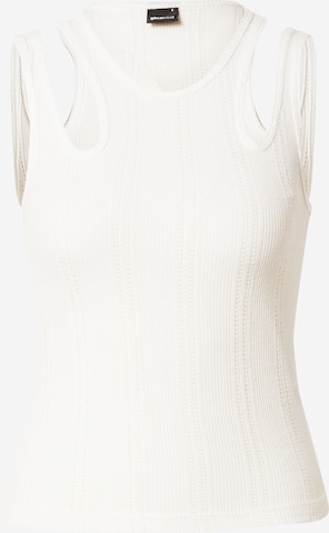 Tops en tricot Gina Tricot en blanc : devant