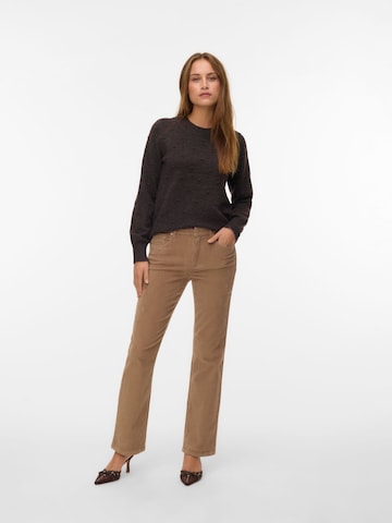 VERO MODA Wide Leg Hose 'MELISA ' in Braun