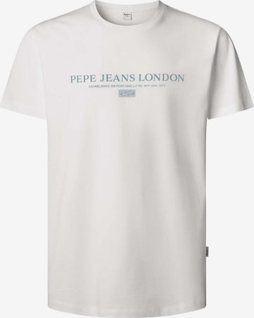 T-Shirt Pepe Jeans en blanc : devant