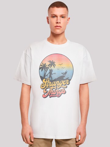 T-Shirt 'Stranger Things LA Netflix TV Series' F4NT4STIC en blanc : devant
