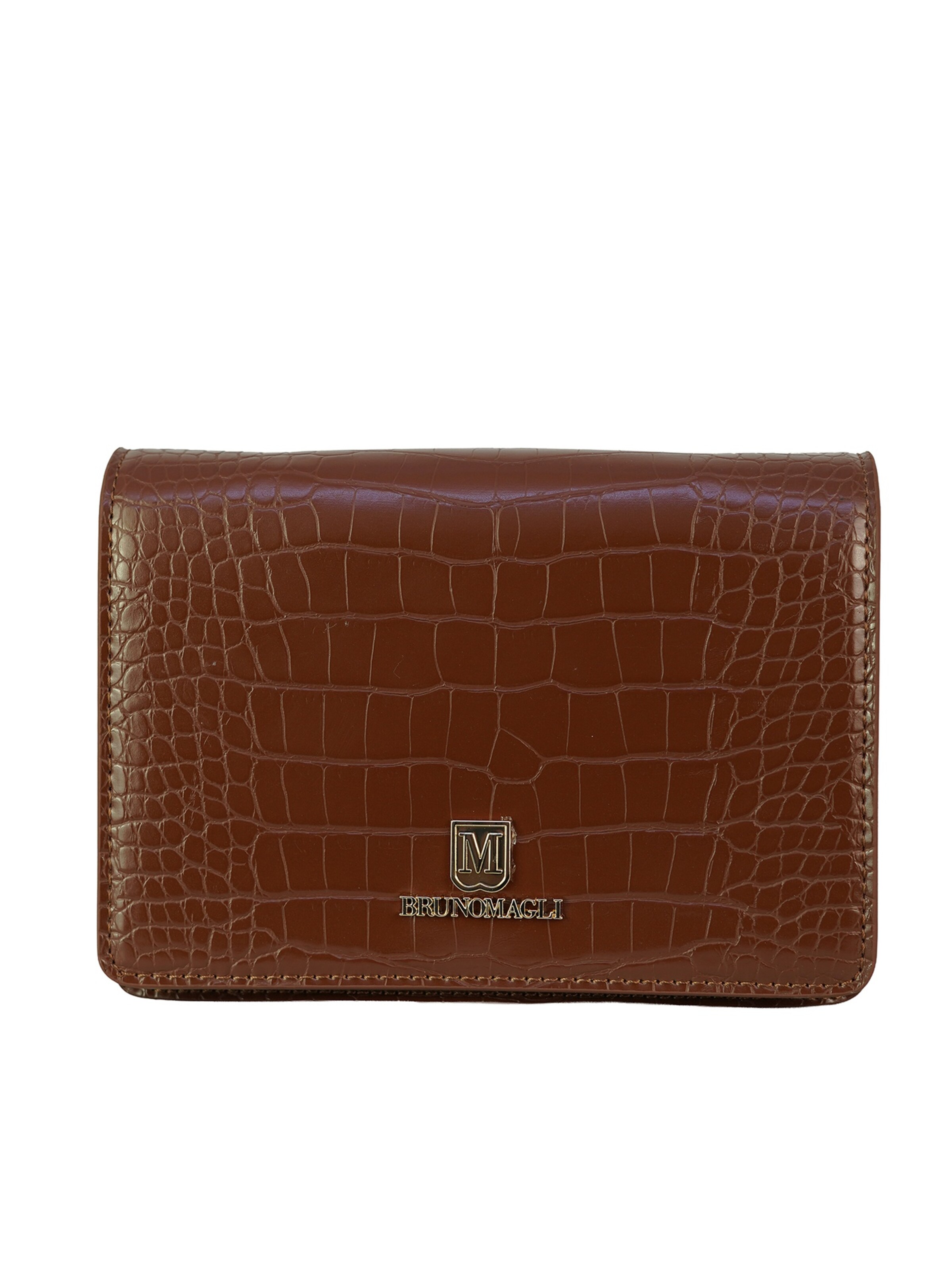 Borsa a spalla 'Borsa a Spalla Nicole Bruno Magli Ecopelle Texture Coccodrillo' di Bruno Magli in marrone: frontale
