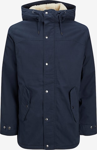 Jack & Jones Plus Winterparka 'State' in Blauw: voorkant