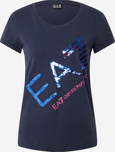 EA7 Emporio Armani T-Shirt in blau / marine / pink, Produktansicht