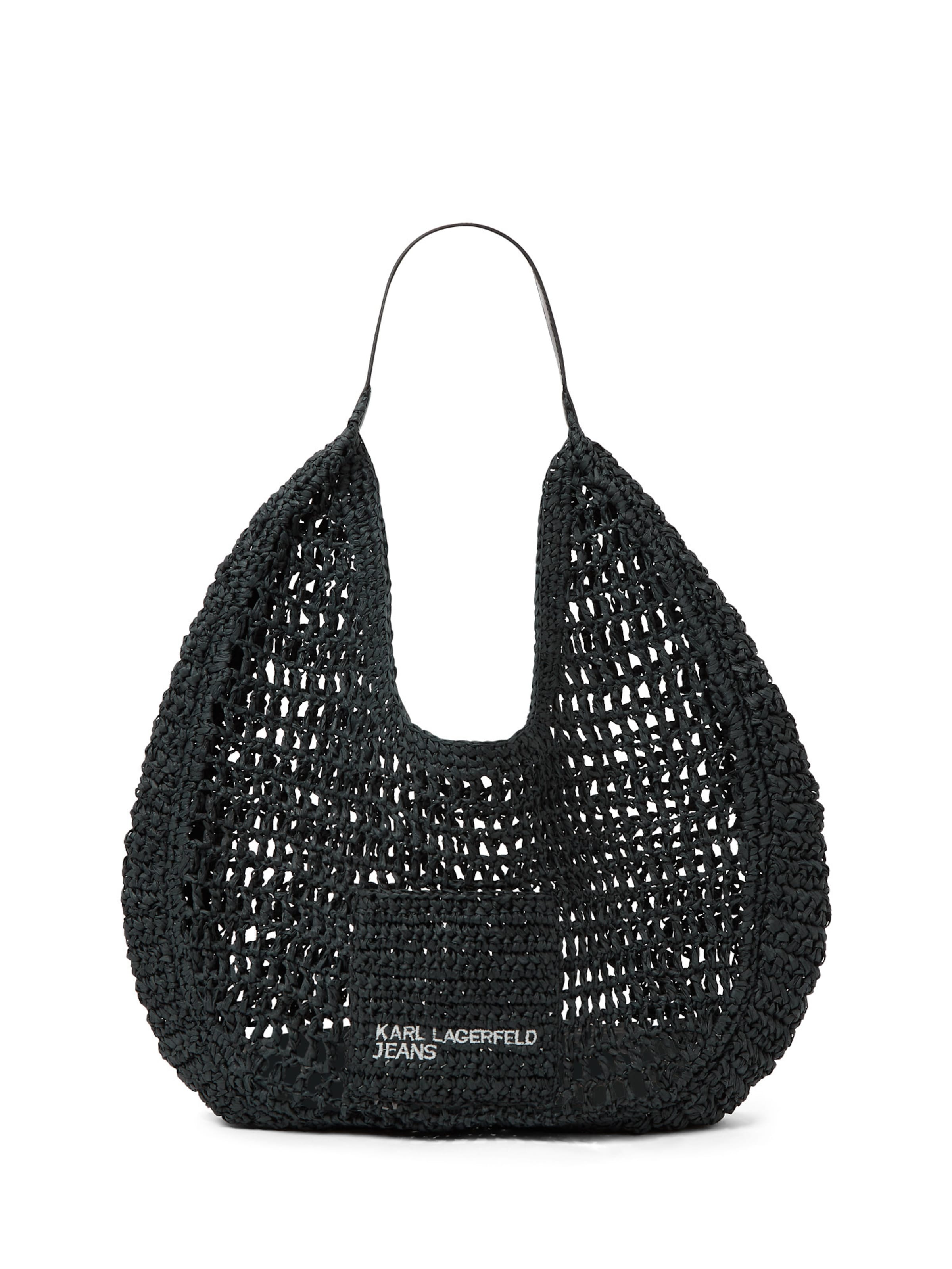 KARL LAGERFELD JEANS - Shopper 'Sommerliche Hobo' em preto: frente