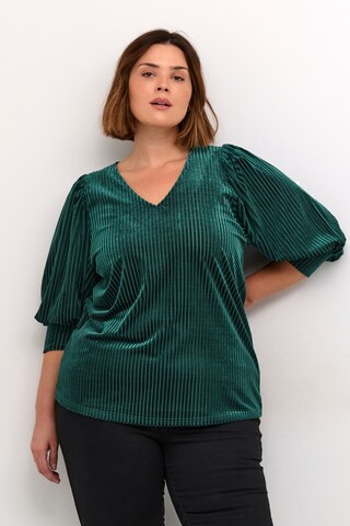 KAFFE CURVE Shirts 'Cacanna' i grøn: forside