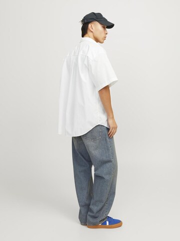 JACK & JONES Comfort fit Button Up Shirt in White