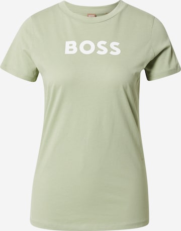 BOSS Orange Shirt ' C_Elogo_5 ' in Groen: voorkant