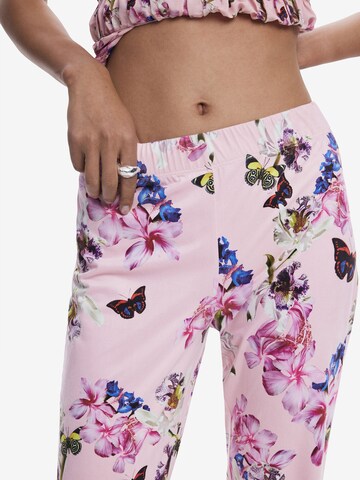 Desigual Расклешенный Штаны в Ярко-розовый