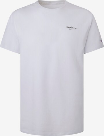 T-Shirt Pepe Jeans en blanc : devant