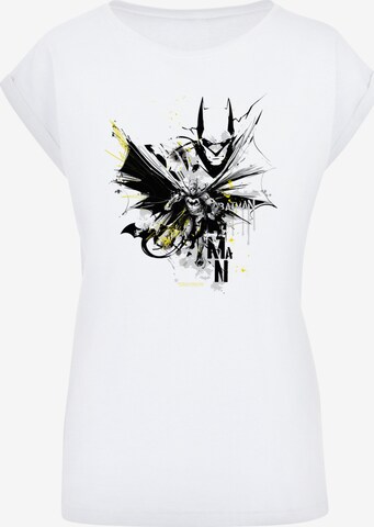 F4NT4STIC T-Shirt 'DC Comics Batman Batface Splash' in Weiß: predná strana