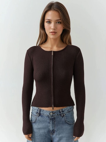 Cardigan Hiccup en marron : devant
