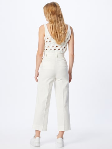 Sisley Regular Pleated Pants in White