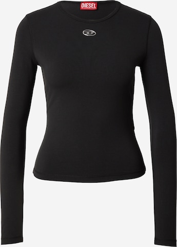 DIESEL T-shirt 'T-UNCUTIESLONG-LS-OD' i svart: framsida