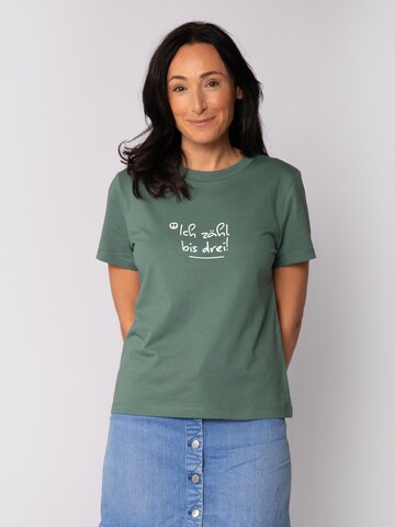 T-shirt 'Ich Zähl Bis Drei' Watapparel en vert : devant