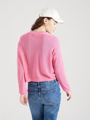 VERO MODA Knit Cardigan 'NEW LEX SUN' in Pink