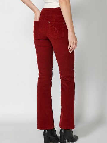 KOROSHI Flared Jeans in Rot