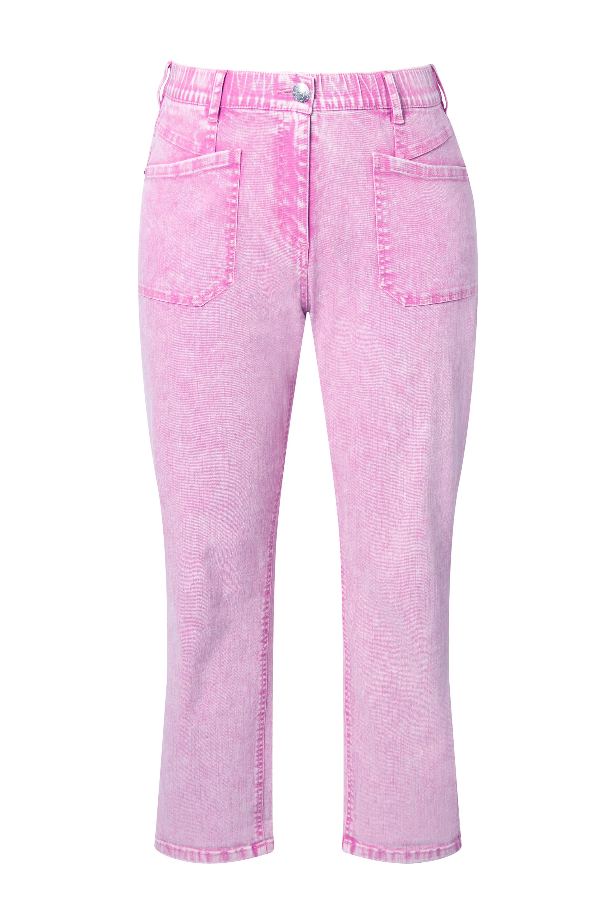 Ulla Popken Skinny Jeans in Pink: Vorderseite