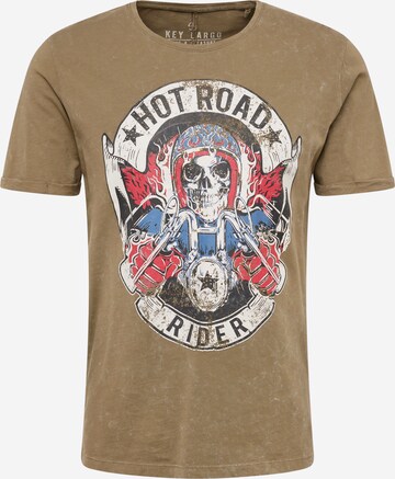 Key Largo T-Shirt 'HOT ROAD' in Grün: predná strana