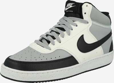 Nike Sportswear Baskets hautes 'Court Vision Next Nature' en gris argenté / noir / blanc, Vue avec produit