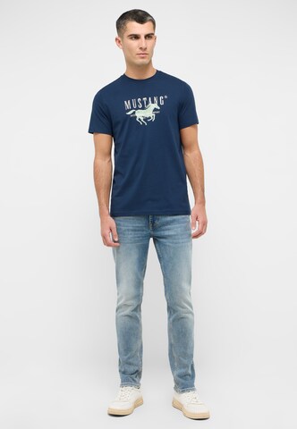 MUSTANG T-Shirt 'Austin' in Blau