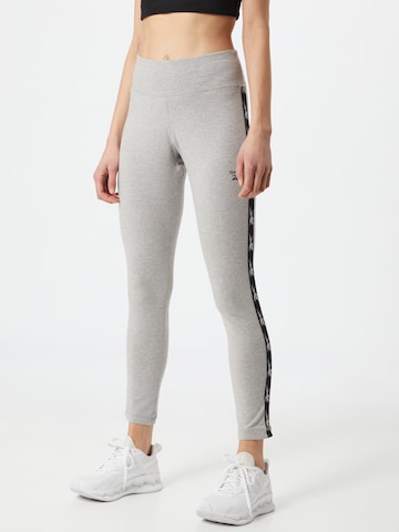 Reebok Skinny Workout Pants in Grey: front